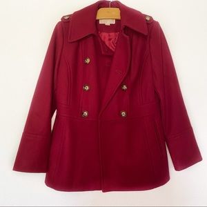MICHAEL KORS Red Peacoat S